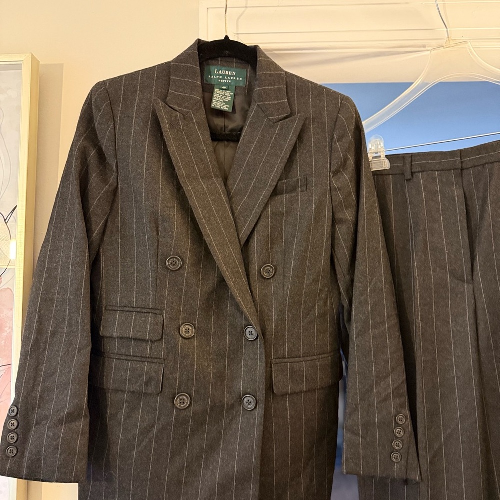 Ralph Lauren Gray Pinstripe Women's Blazer